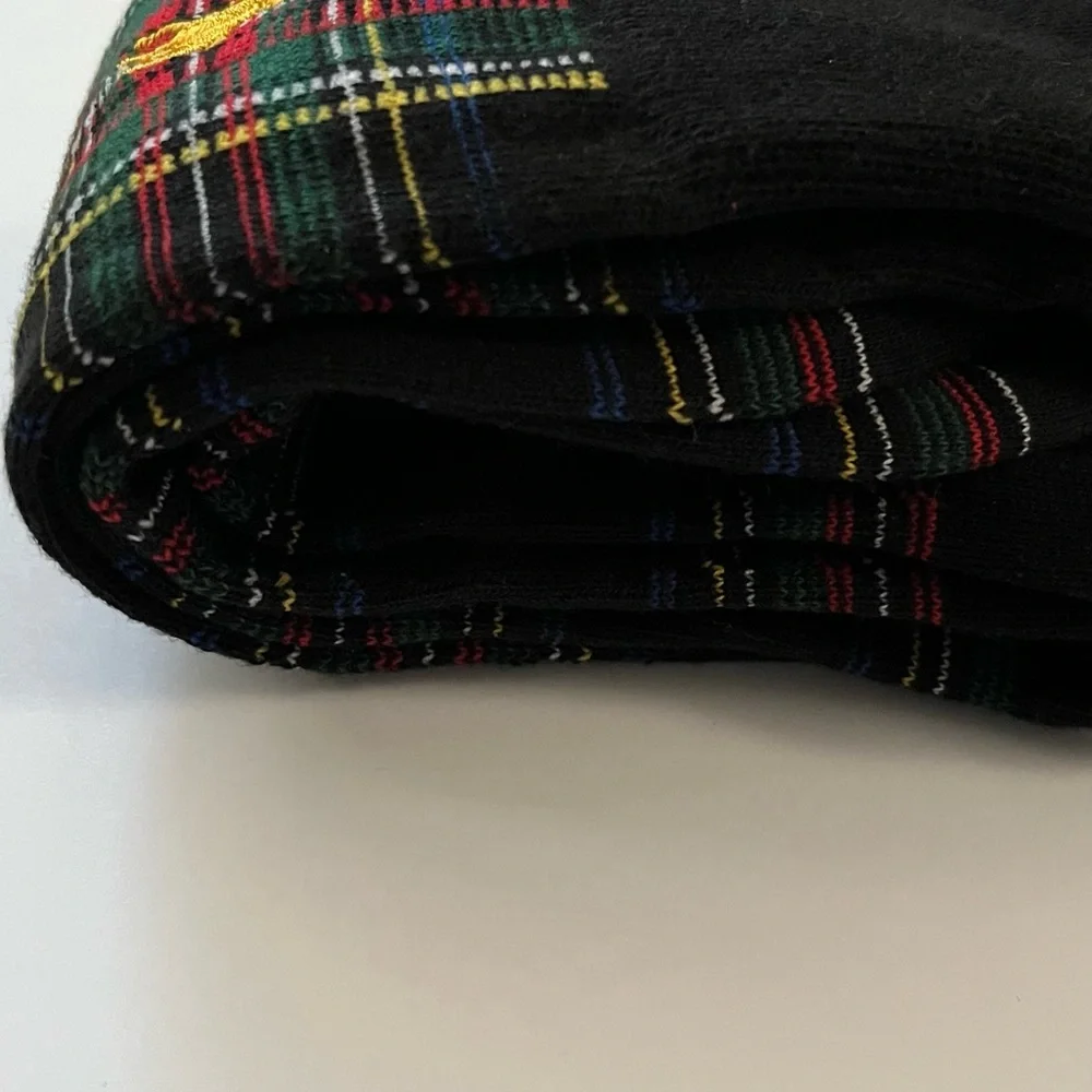 Hold Ralph Lauren Plaid Black long Socks